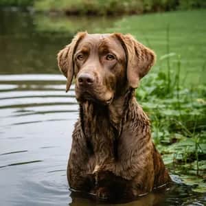 Chesapeake Bay Retriever dog breed - friendly medium sized dog similar to Curly-Coated Retriever
