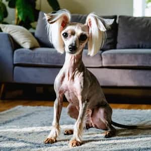 Chinese Crested dog breed - friendly toy sized dog similar to Italian Greyhound