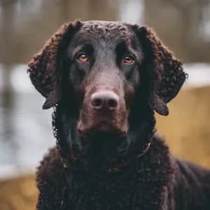 Curly-Coated Retriever dog breed - friendly large sized dog similar to Irish Water Spaniel