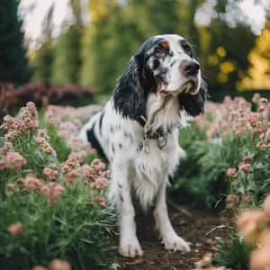English Setter dog breed - friendly large sized dog similar to Brittany