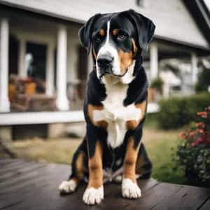 Greater Swiss Mountain Dog dog breed - friendly large sized dog similar to Bernese Mountain Dog