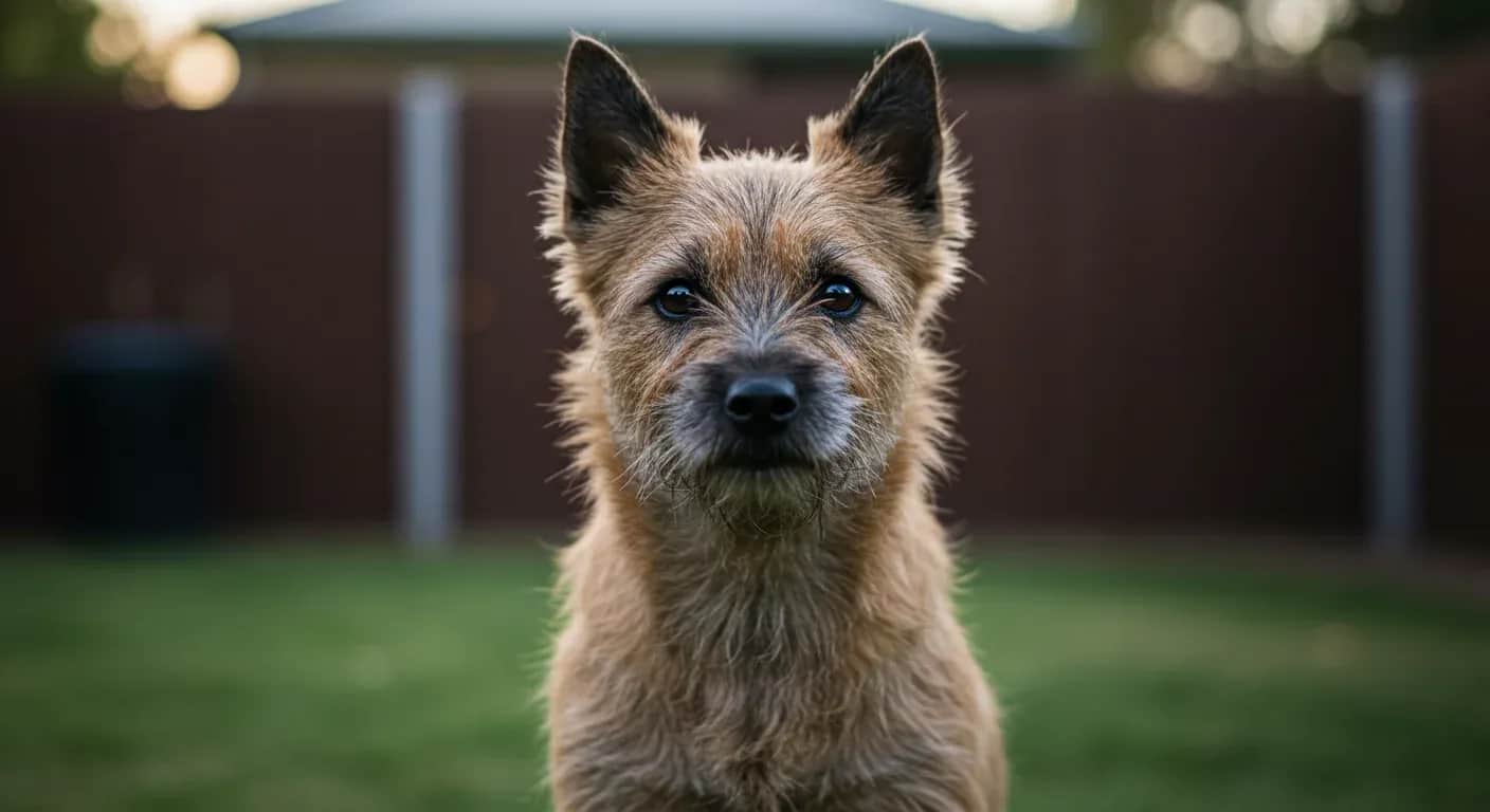 A confident Cairn Terrier with wiry coat and alert expression centered in frame, representing the breed's bold personality and intelligence discussed in the temperament guide