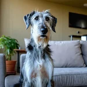 Scottish Deerhound dog breed - friendly giant sized dog similar to Borzoi