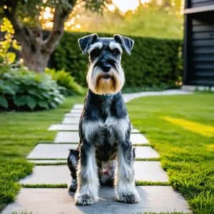 Standard Schnauzer dog breed - friendly medium sized dog similar to Giant Schnauzer
