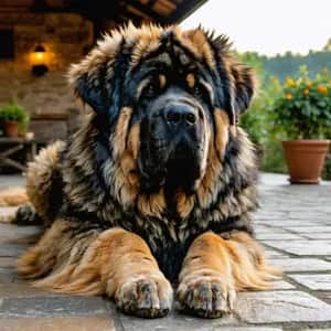 Tibetan Mastiff dog breed - friendly giant sized dog similar to Caucasian Shepherd Dog