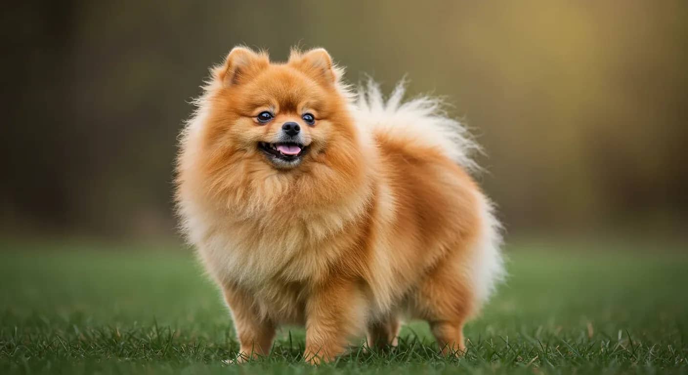 Healthy Pomeranian with full, fluffy coat demonstrating the breed's characteristic beautiful double coat that owners want to maintain