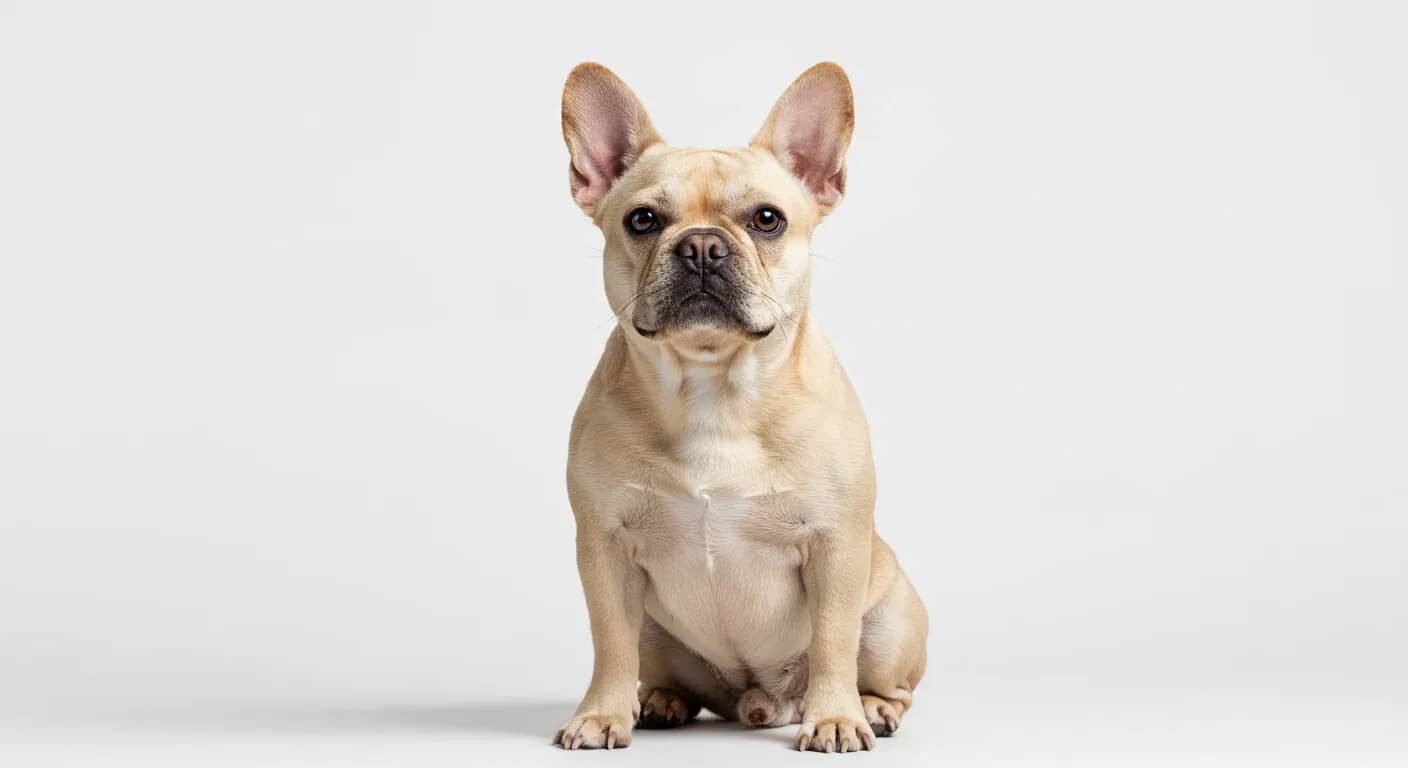 Close-up portrait of a French Bulldog showcasing its distinctive bat-like ears that require regular cleaning due to their unique structure