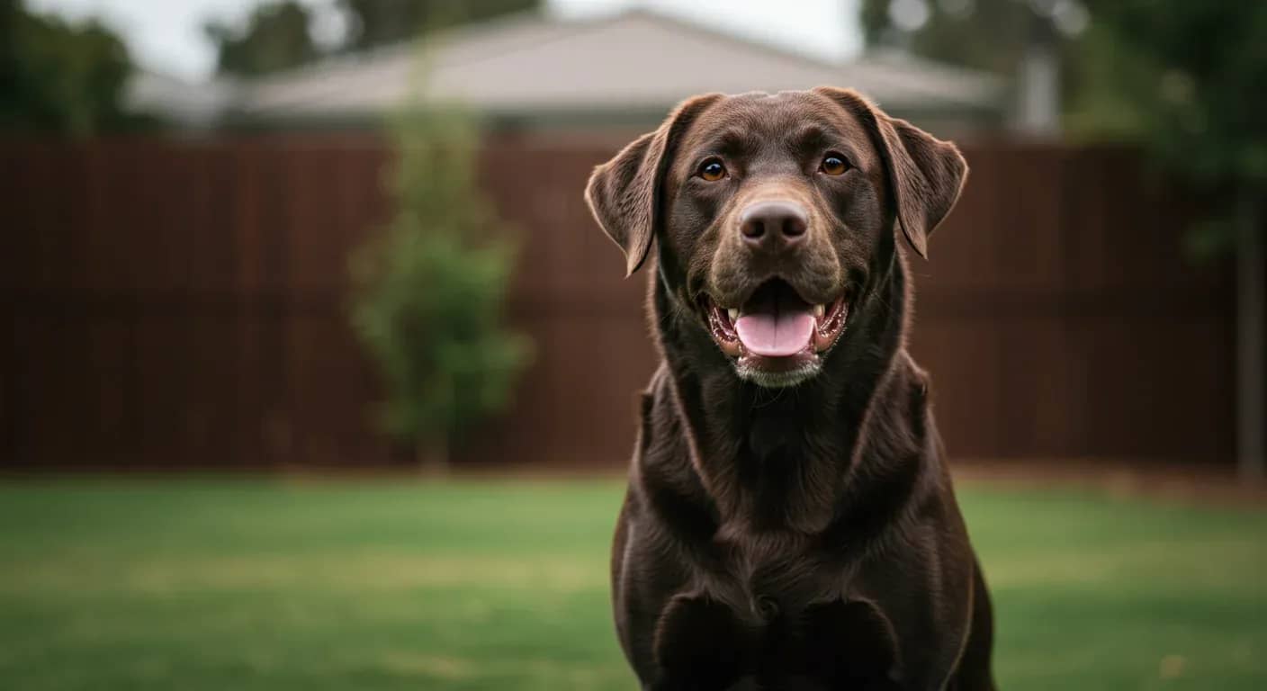 Close-up portrait of a healthy Labrador with a shiny, well-groomed coat demonstrating the results of proper skin and coat care