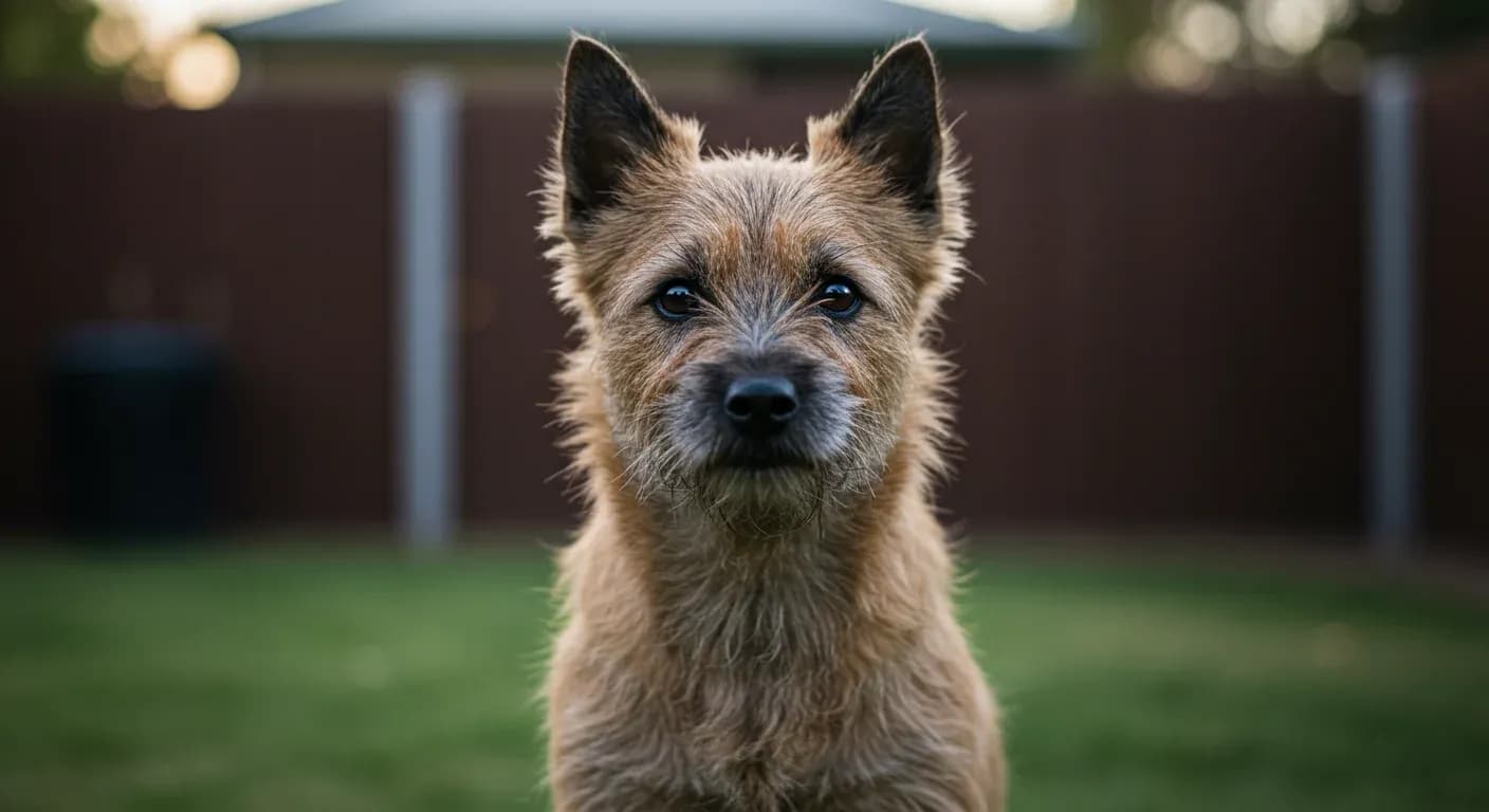 A confident Cairn Terrier with wiry coat and alert expression centered in frame, representing the breed's bold personality and intelligence discussed in the temperament guide