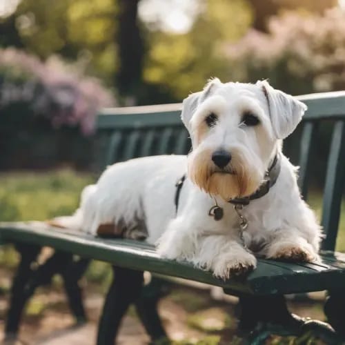 Sealyham Terrier dog breed - alert small sized dog